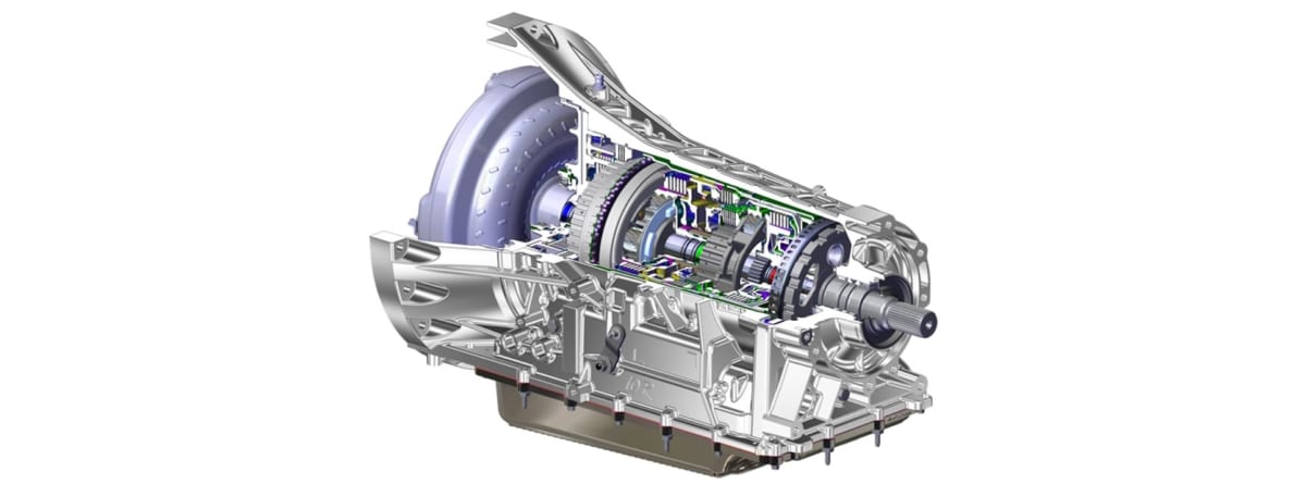 A cross-sectional view showing the complex structure and arrangement of gears, shafts, and other components inside a transmission to achieve smooth shifting and power transmission. Gears and bearings are machined and assembled with high precision to ensure the reliability and durability of the transmission. The gearbox housing is made of aluminum alloy material, which is strong and lightweight.