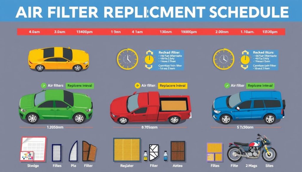 Air filter replacement schedule